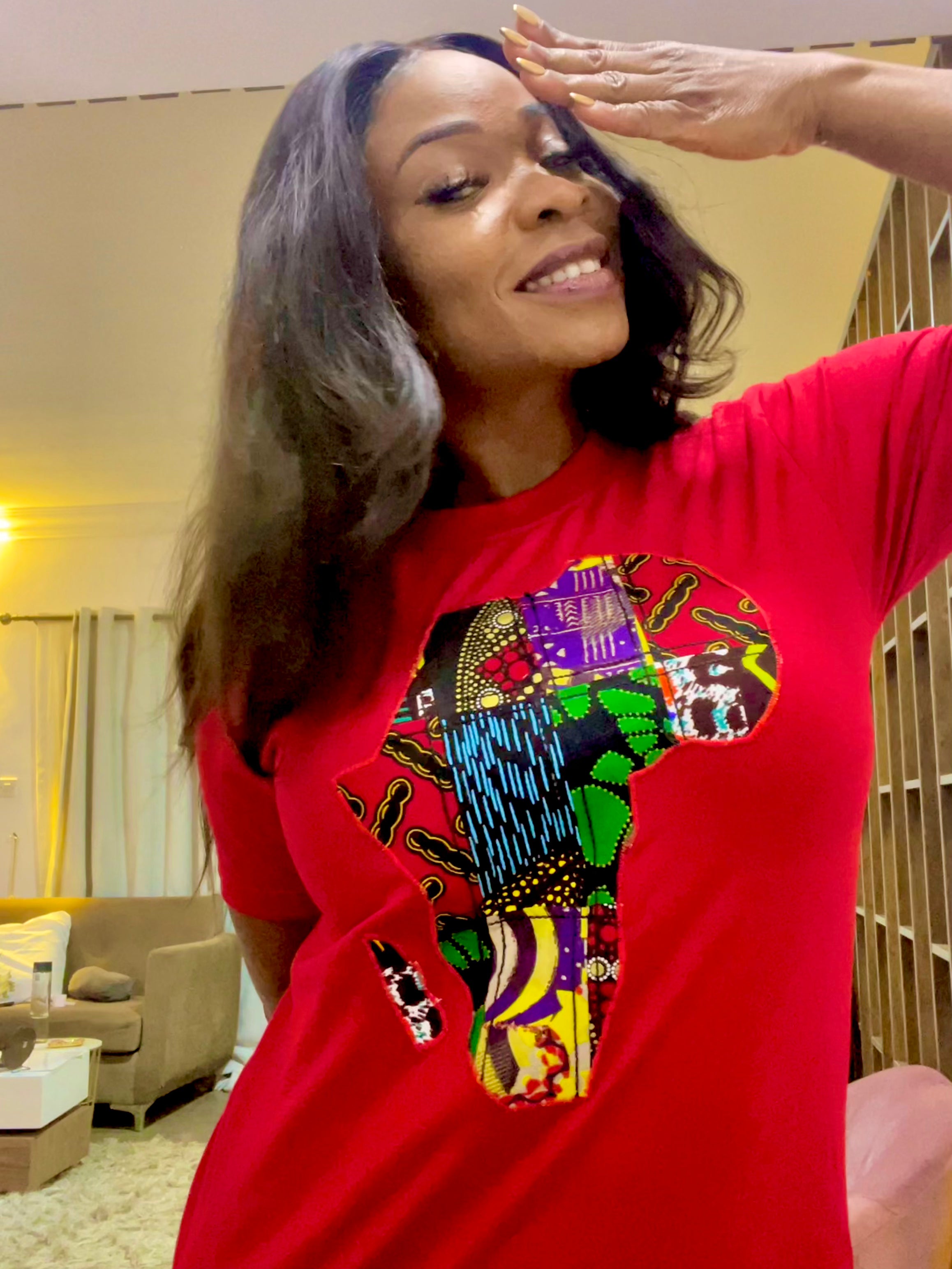 Women's Africa Map Teeshirt