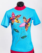 Load image into Gallery viewer, Ankara Print Embellished Tee Shirt
