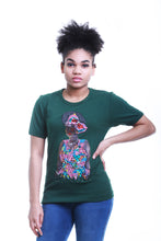 Load image into Gallery viewer, Ankara Print Embellished Tee Shirt
